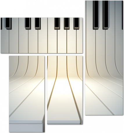 3D иллюстрация клавиш пианино