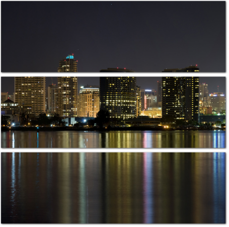 Ночная панорама Сан-Диего