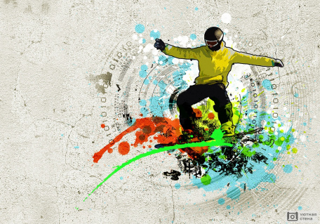 Рисунок сноубордиста