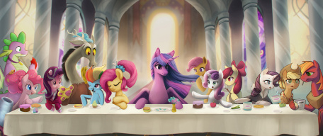 Все герои My little Pony - Тайная вечеря
