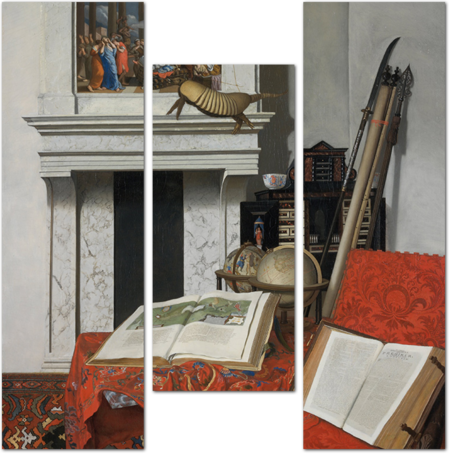 Ян ван дер Хейден — Уголок комнаты с диковинками