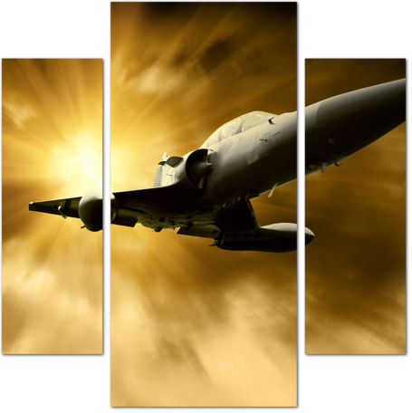 Военный самолет в небе