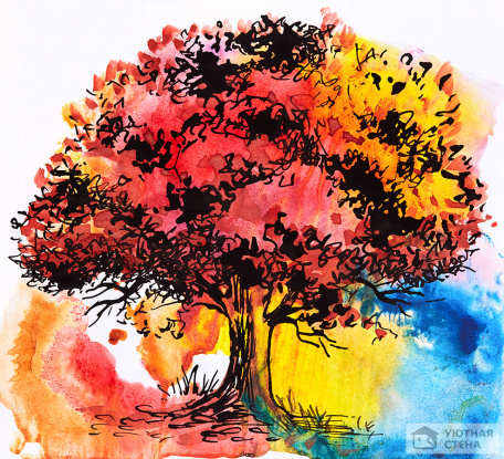 Абстрактное дерево яркими красками