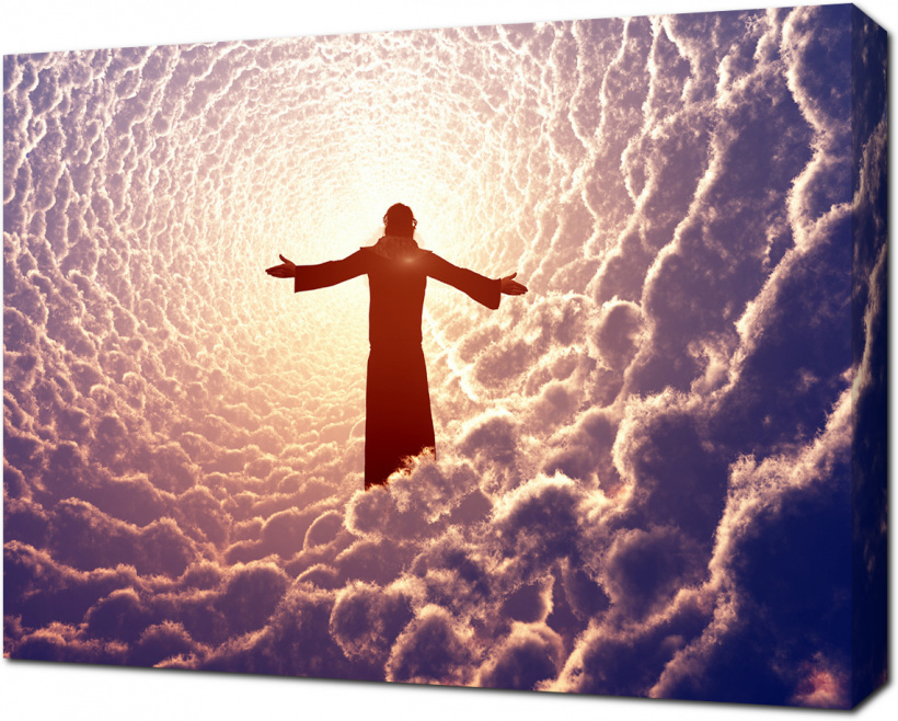 Иисус молится в облаках