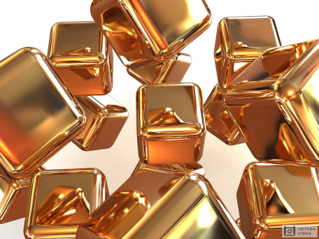 Золотые кубы 3D