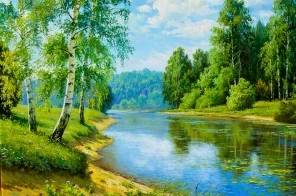 Летний пейзаж в лесу
