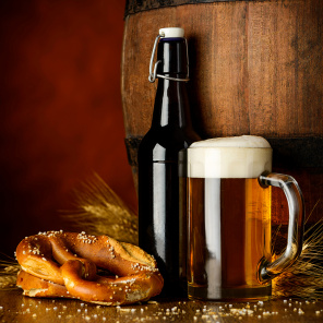 Немецкий крендель и пиво