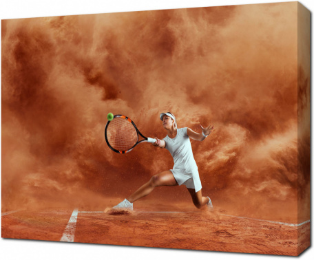 Теннисистка в песчаной буре