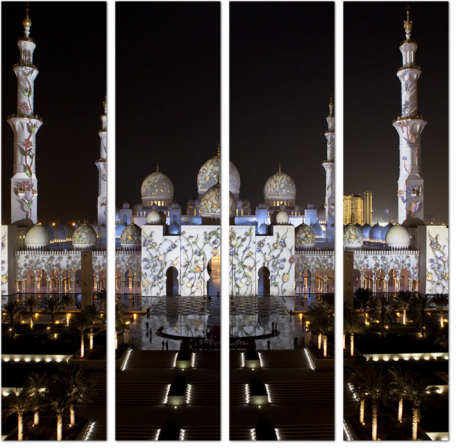 Мечеть Шейха Зайеда ночью, Абу-Даби