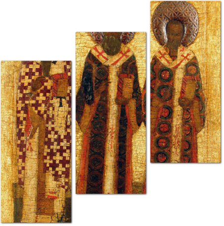 Св. Василий Великий, Григорий Богослов и Иоанн Златоуст, ок.1575 г.