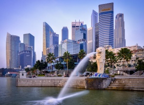 Вид на небоскребы Сингапура