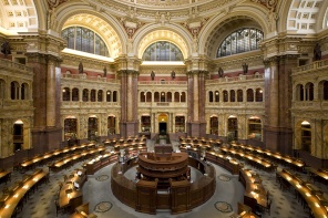 Интерьер Библиотеки Конгресса, Вашингтон, США