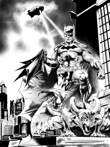 Рисунок Бэтмена из комиксов