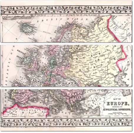 Политическая карта Европы 1890 года