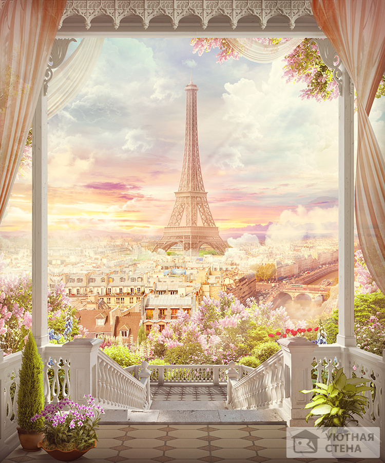 Париж в розовых тонах