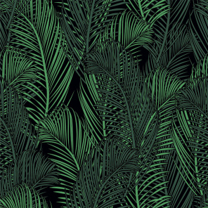 Рисунок пальмовых ветвей и листьев