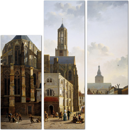 Ян Хендрик Верхейен — Вид на хоры и башню Утрехтского собора