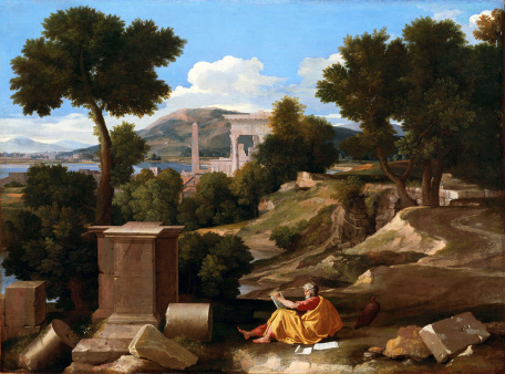 Никола Пуссен — Пейзаж со святым Иоанном на Патмосе