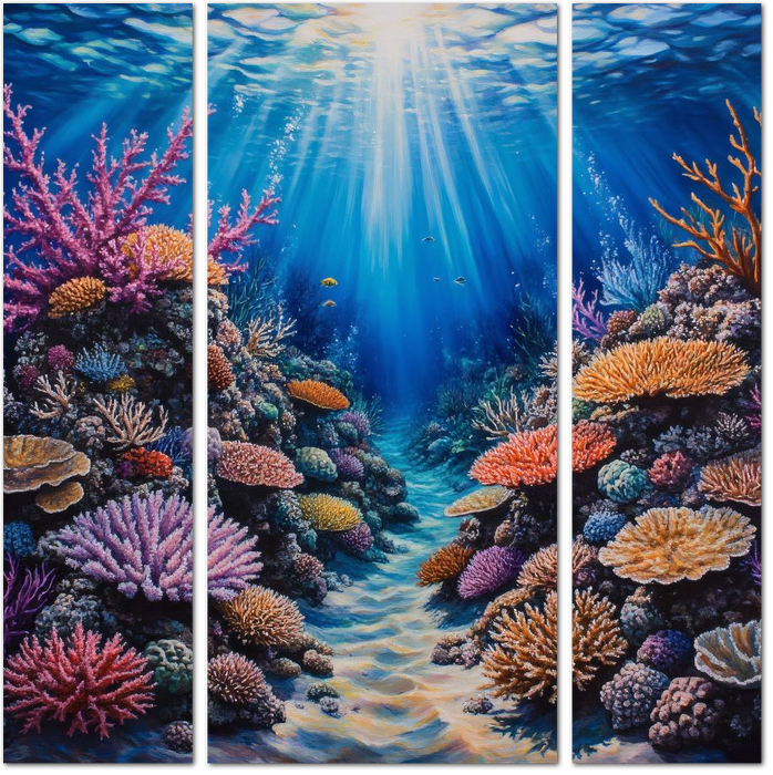 Коралловые рифы, оживающие под водой
