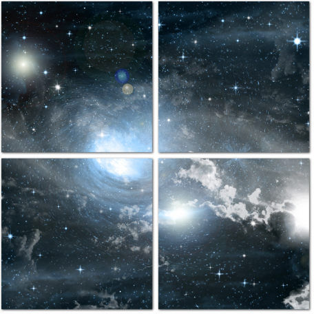 Звезды планеты и галактики в пространстве космоса