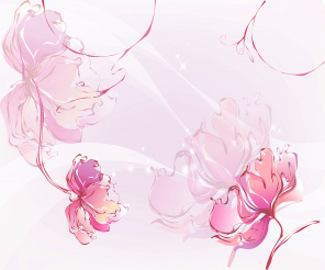Розовые линии цветков