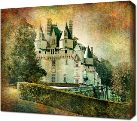Замок Usse - ретро стиле картина, Франция