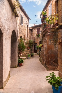 Старая улочка в Тоскане. Италия