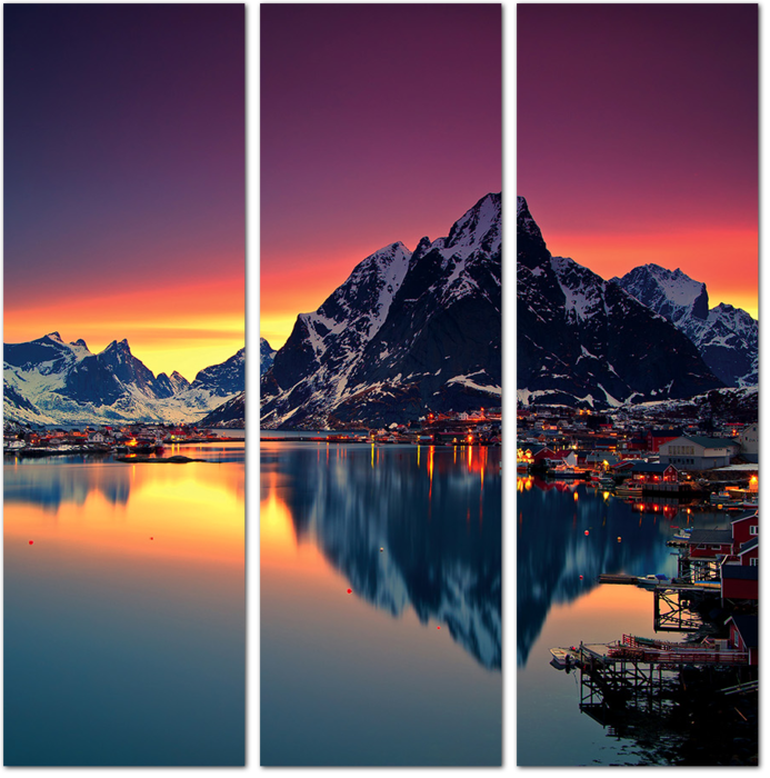 Лофотен на закате. Норвегия