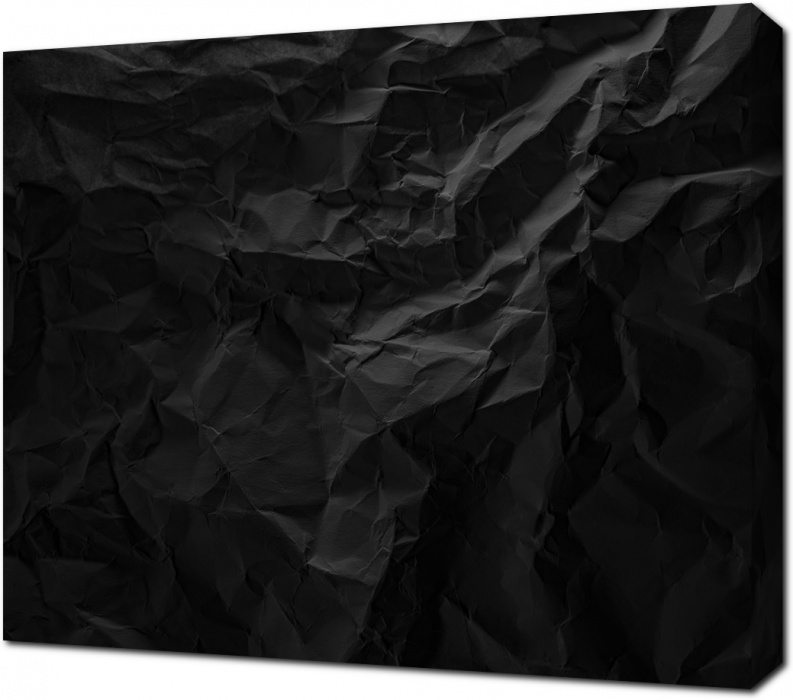 Текстура мятой черной бумаги