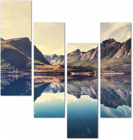 Зеркальное озеро Норвегии