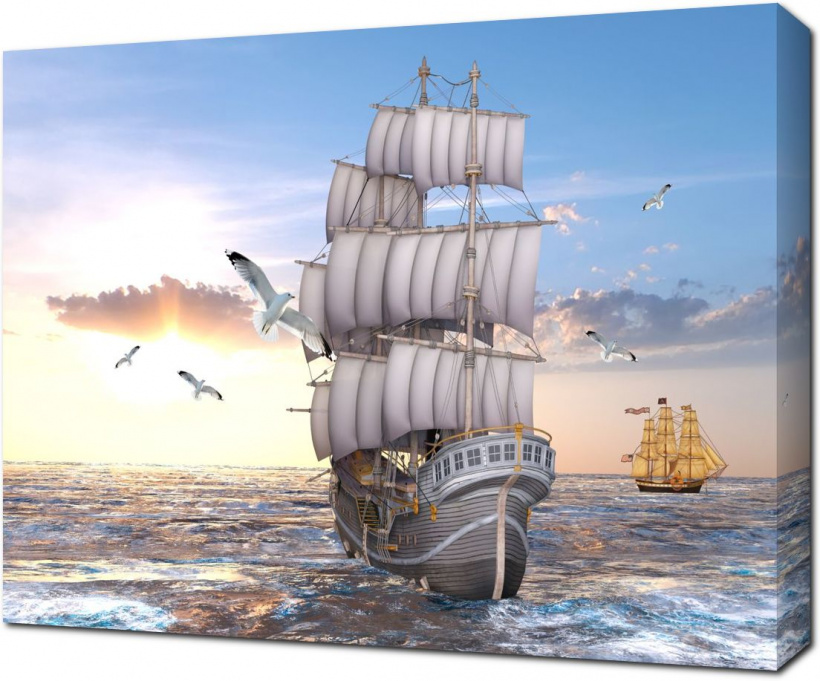 Арт-постер «Брейгель: Парусный корабль, выходящий из порта»