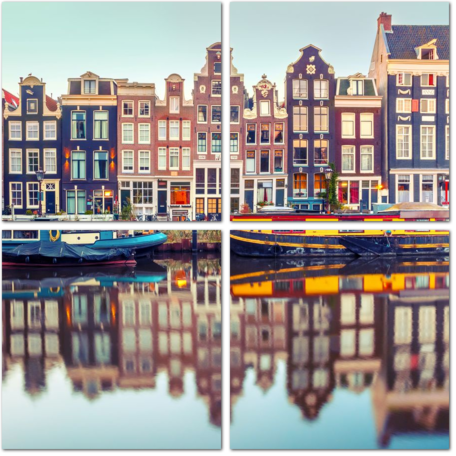 Яркие лодки Амстердама