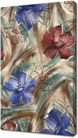 Рисованный фон с цветами