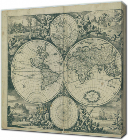 Карта мира 1668 год