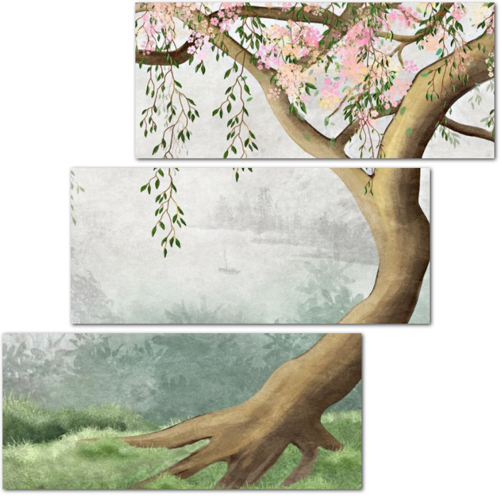 Раскидистое дерево сакуры