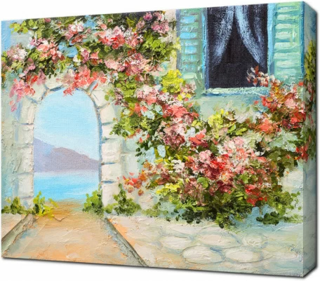 Летний пейзаж Санторини