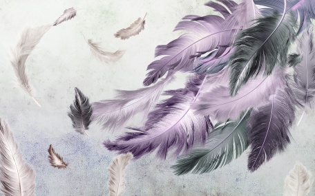 Пушистые лиловые перья