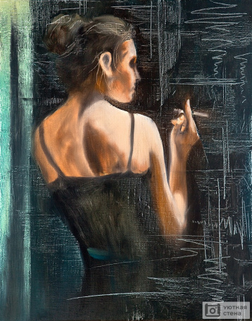 Портрет женщины с сигаретой