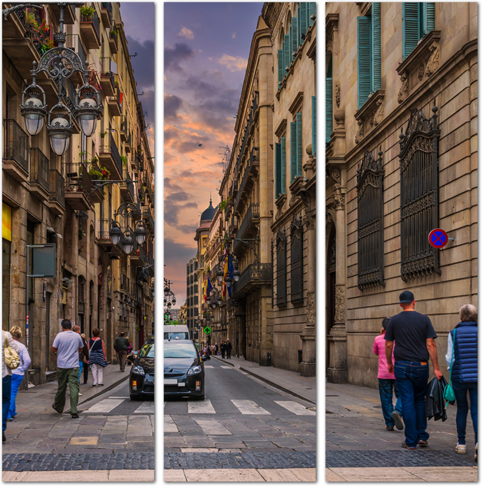Старая улочка в Барселоне, Испания