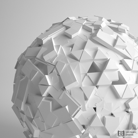 Белый шар из кристаллов 3D