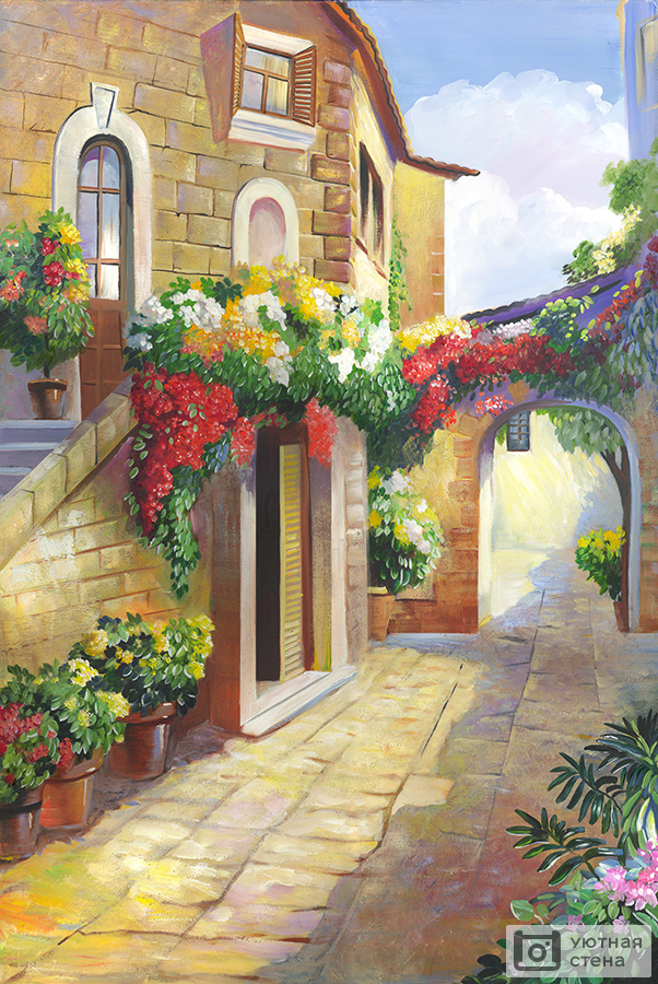 Уютные дворики в цветах
