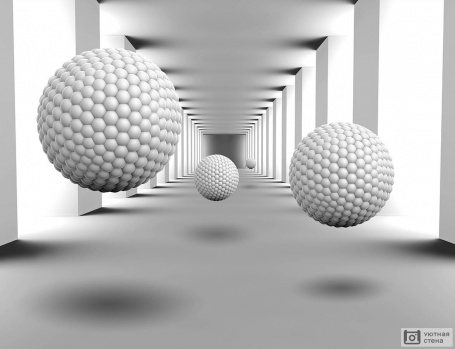 3D Летающие шары и длинный туннель