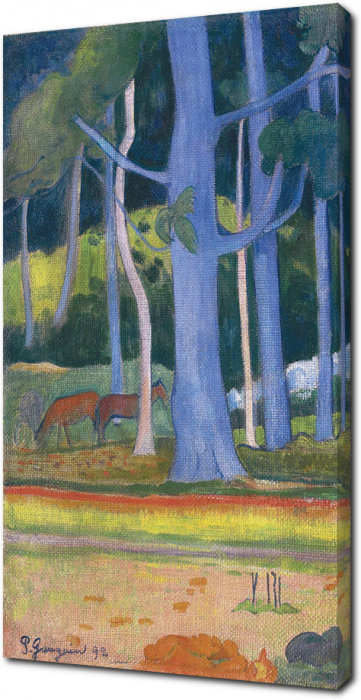 Поль Гоген - Пейзаж с синими стволами деревьев