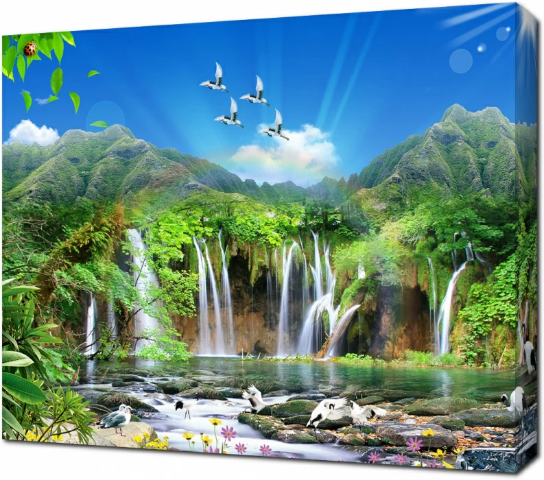 3D Горные водопады