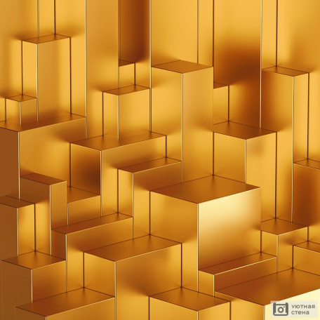 Золотые 3D блоки