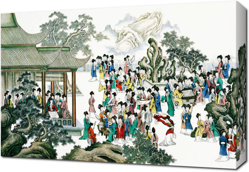 Китайская картина "100 женщин"
