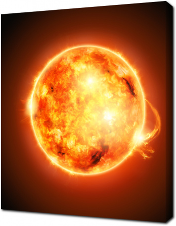 Огненный шар солнца
