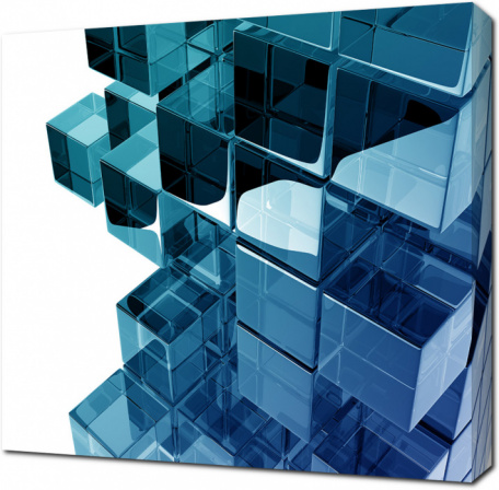 Стеклянные 3D кубики