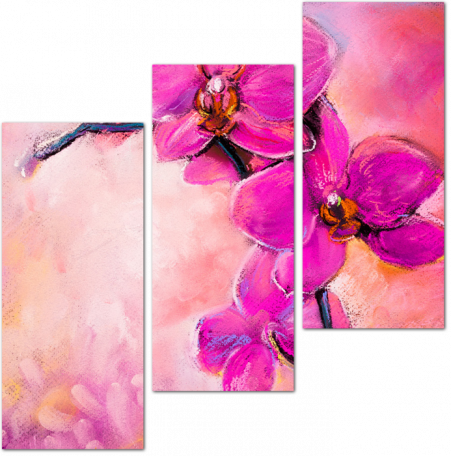 Рисунок розовых орхидеи