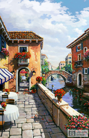 Набережная Венеции в ярких красках